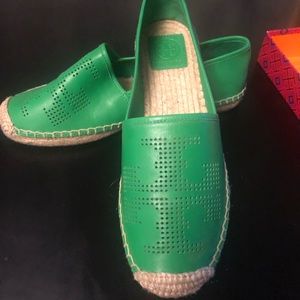 Tory Burch Perforated Logo Espadrilles